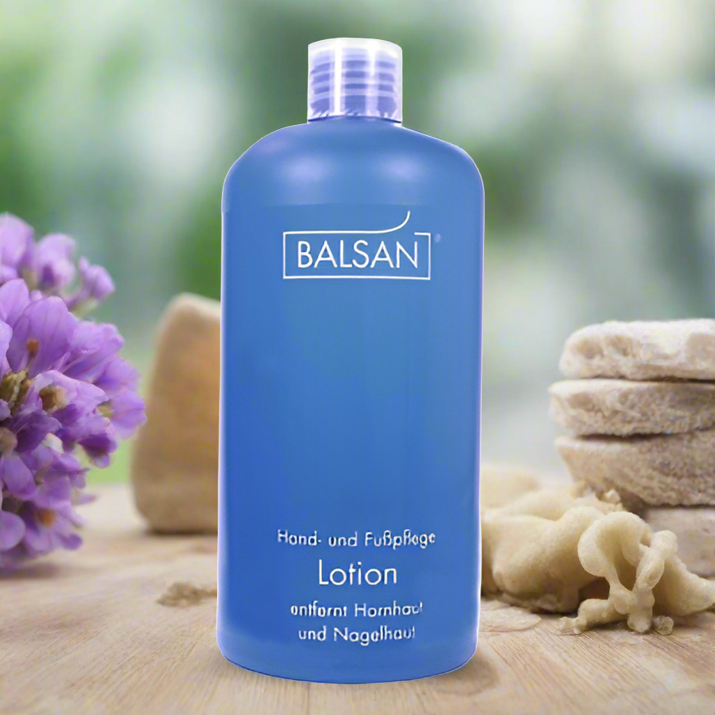 Balsan Lotion bottle - professional skincare product. Great for Callus treatment and cuticles.